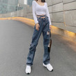 Solid Color Trousers Spring Women's Pants Mid Waist Casual All-matching Jeans