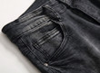 Black Jeans Slim Fit Cotton Stretch Denim Retro Washed