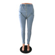 Jeans Women's Elastic High Waist Loose And Slimming Zipper Skinny Pants