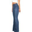 Women's Denim Five-button Pants Solid Color Slim Bootcut Trousers Jeans