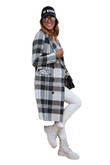 Fashion Plaid Woolen Long Sleeve Coat Overcoat Women's Clothing