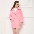 Small Size Special Clearance Cute Pink Fashion Mid-length Woolen Coat Cashmere For Women