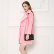 Small Size Special Clearance Cute Pink Fashion Mid-length Woolen Coat Cashmere For Women