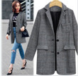 Loose Retro Plaid Casual All-match Suit Jacket Coats
