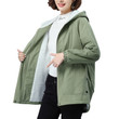 Veet Padded Thickened Coat Women's Solid Color Cardigan Hooded Plus Size Loose Top