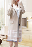 Woolen Women's Coat Multi-color Multi-size Contrast Color Plaid