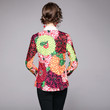 Women 's Hong Kong Style Long Sleeve-color Floral Print Shirt Autumn Blouses