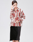Plaid Chiffon Shirt Women's Clothes Top Autumn Long Sleeve All-matching Blouses