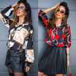 Spring Loose Casual Collar Printed Shirt For Women Blouses