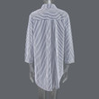 Large Size Women's Clothing Early Autumn Fashion French Top Mid-length Shirt Striped Women Blouses