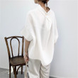 Shirt Solid Color Korean Style Pullover Temperament Commute Batwing Sleeve Casual Top Blouses