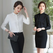 Autumn Professional White Shirt Women's Long Sleeve Fashion Design Sense Overalls Blouses
