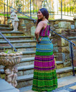 Bohemian Printed Multi-color Ethnic Dress