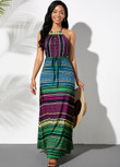 Bohemian Printed Multi-color Ethnic Dress