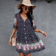 Bohemian Style Positioning Flower Dress Sexy