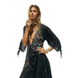 Summer Women's Clothing Positioning Print Holiday Bohemian V-neck 3/4 Sleeves Dress
