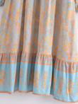 Rayon Watermark Positioning Flower Tassel Bohemian Dress Women's Skirt