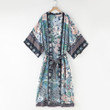 Women's Bohemian Printed Crane Kimono Dress Robe
