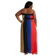 Plus Size Bohemian Party Dress Tube Top Pleated