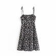 Women's Fashion Daisy Print Sling Slim-fit Slimming Dress