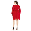 Women's Plus Size Lace Red Dress Korean Style Waist Slimming Mini Skirt Sexy