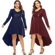 Women's Fashion Solid Color Plus Size Sequins Dress Skirt