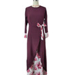 Women's Muslim Clothes National Style Retro Long Sleeve Dress