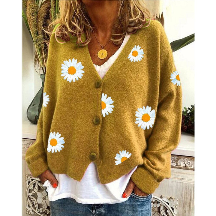 Quality Women's Knitted Sweater Single-breasted King Whyte Embroidered Coat Clothing