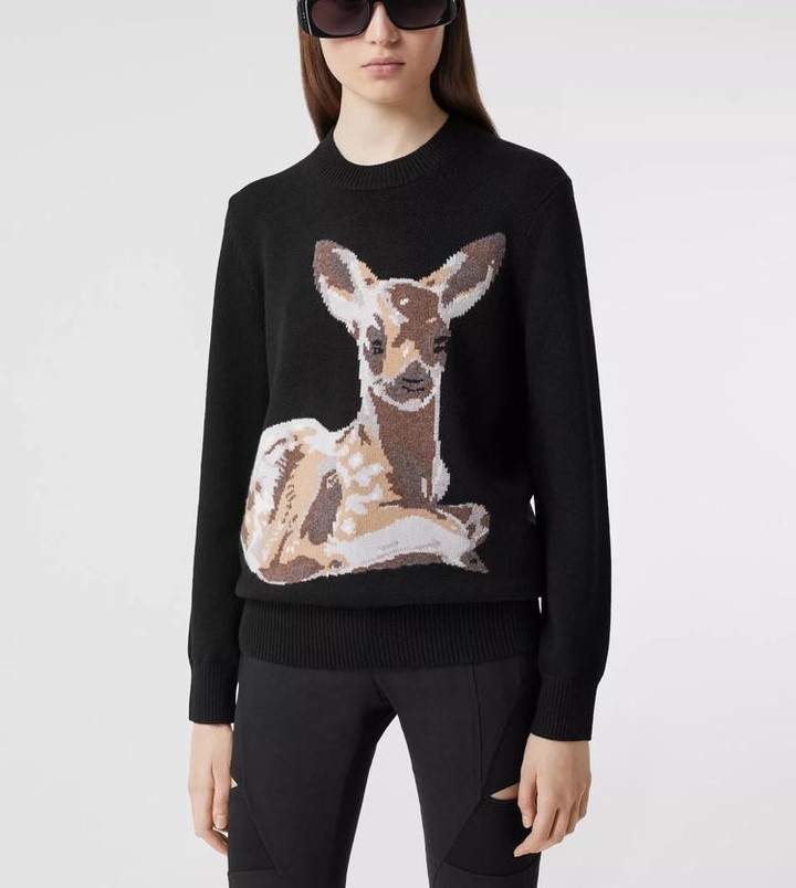 Women's Christmas Deer Sweaters Clothing Round Neck Pullover Knitted Sweater Women