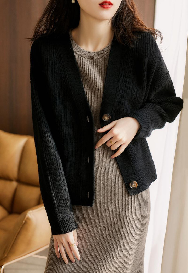French Laziness Grandma's Sweater Wool Knitted Soft Glutinous Coat Cardigan For Women