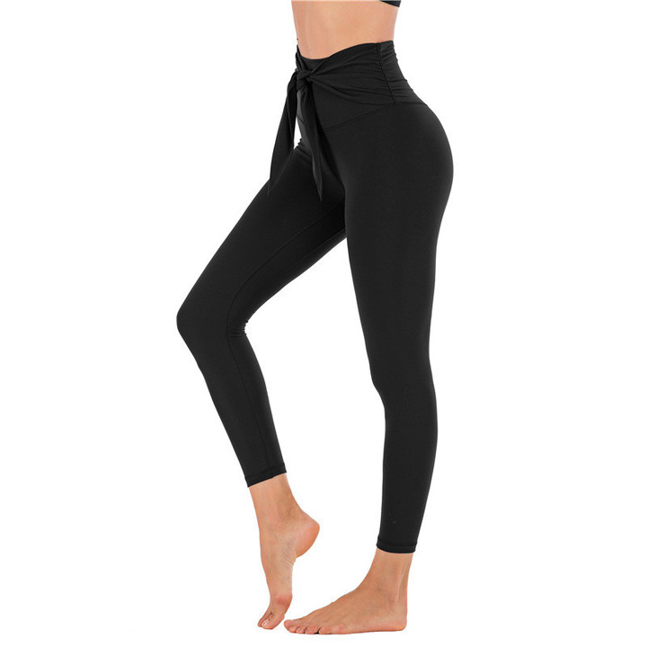 Guangzhou Yoga Clothes Supply Pants Nude Feel Double-sided Brushed Trousers For Women Bottoms