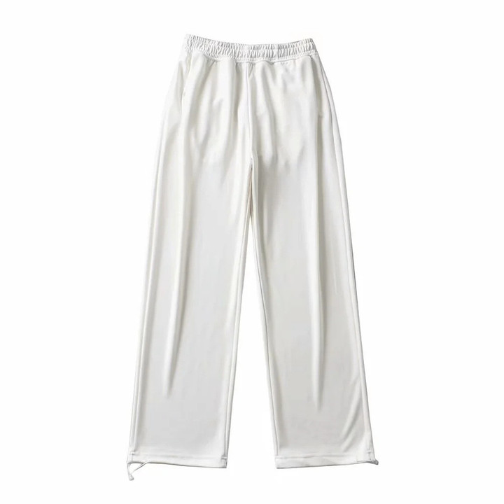 Cuprammonuium Comfortable Fabric Wide-leg Pants High Waist Drooping Straight Mop Sweatpants Bottoms