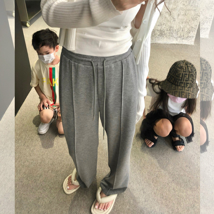 Ms. Luo Tuopin Chiffon Pants Light Casual Women's Straight Drooping Summer Thin Wide Leg Loose Trendy Bottoms