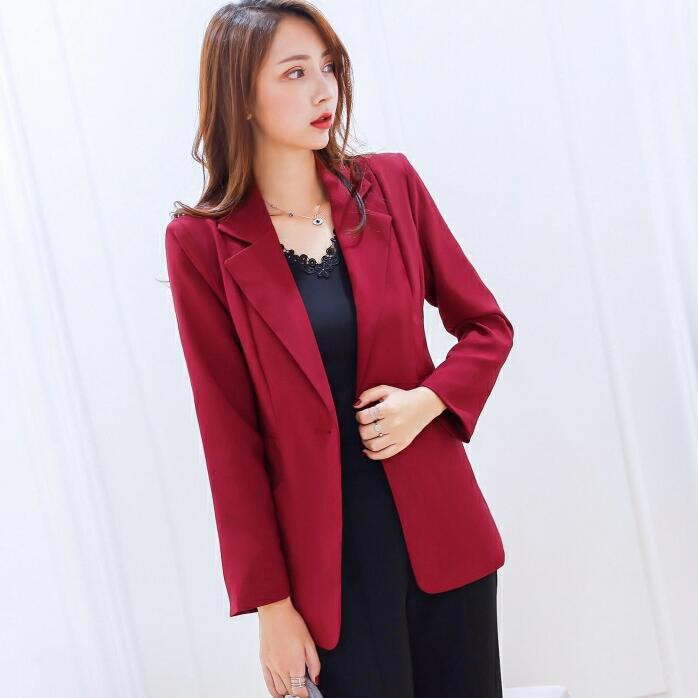 Quality Assurance Women's Clothing One Button Leisure Suit Slim Long Sleeve Professional Small Blazers