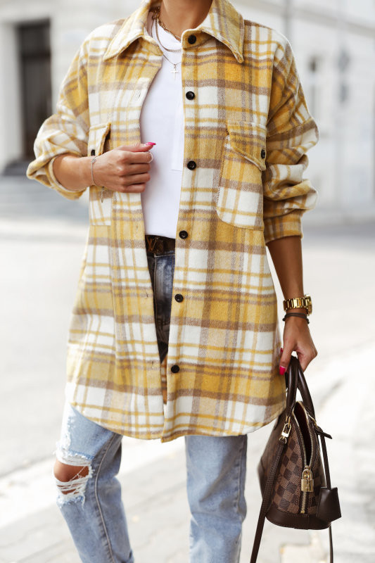 Fashion Printed Woolen Coat
