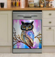 A Beautiful Owl Dishwasher Cover Sticker Magnetic Dishwasher Door Cover Kitchen Decor