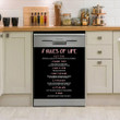 7 Rules Of Life Poster Motivational Dishwasher Front Cover Kitchen Decor
