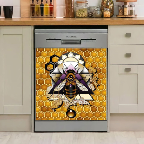  Farmhouse Kitchen Decor Floral Bee Dishwasher Magnet Cover for  Front Panel Dishwasher Magnet Stickers Appliances Magnetic Decals Refrigerator  Covers Magnetic Skin 23 W x 17 H : Home & Kitchen