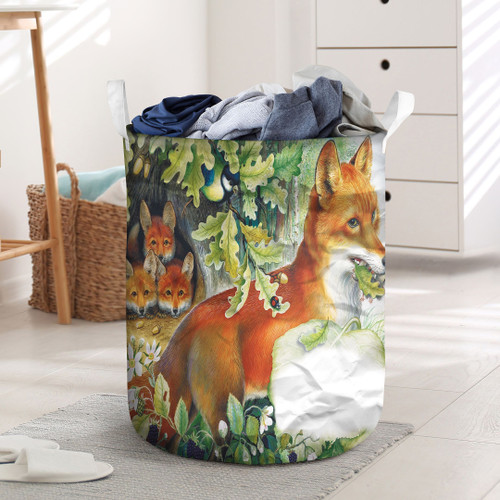 A Big Fox Hunting Food Laundry Basket