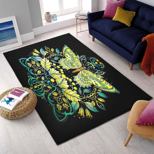 Monarch Large Area Rugs, Butterfly Rug Floor Rug Carpet Home Decor