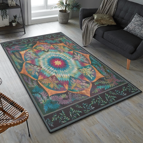 Mandal Pattern Living Room Rugs, Mandala Rug Floor Rug Carpet Home Decor
