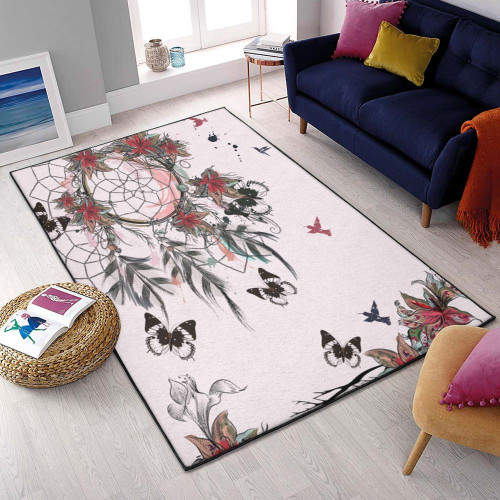 Butterfly Indoor Outdoor Rugs, Dreamcatcher Butterfly Rug Living Room Rug Carpet Home Decor