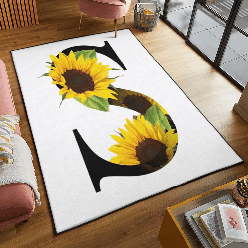 Helianthus Kitchen Rugs, Sunflowers Rug Floor Rug Carpet Home Decor