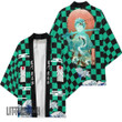 Tanjiro Kimono Cardigans Custom Water Breathing KNY Anime - LittleOwh - 3