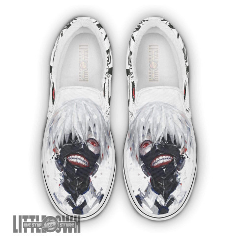 Tokyo Ghoul Shoes Ken Kaneki Custom Anime Slip On Sneakers
