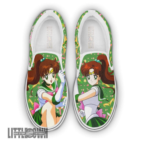 Sailor Jupiter Classic Slip-On Custom Sailor Moon Anime Shoes
