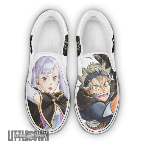 Black Clover Asta and Noelle Shoes Custom Anime Classic Slip-On Sneakers
