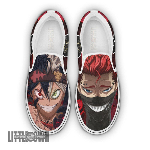 Black Clover Asta And Zora Shoes Custom Anime Classic Slip-On Sneakers