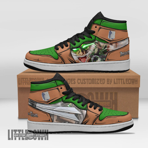 Attack On Titan Eren Yeager Anime Shoes Custom Boot Sneakers