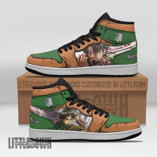 Levi x Eren Anime Shoes Custom Attack On Titan Boot Sneakers